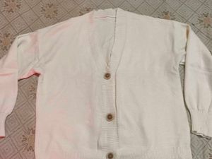 Cream Cardigan Sweater