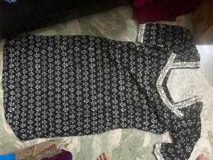 Black & White Print Chudidhar Set