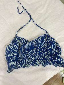 Blue Crop Top