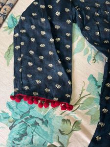 like new blue kurta a line