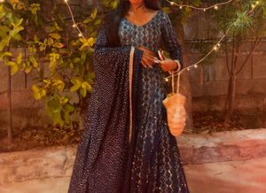 Stunning Blue Ethnic Lehenga Choli Set