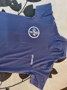 Navy Blue Trendy Backprint Tee