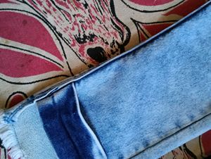 High-Waisted Denim Jeans