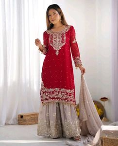 Elegant Red Kurta Set
