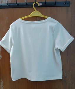 Solid White Casual Top