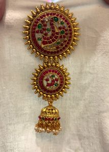 Double Peacock Jadai Billai Hair Accessory