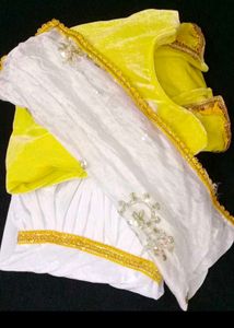 😍Ethnic Yellow & White Dress😍