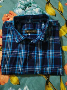 Blue Plaid Flannel Shirt