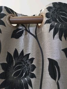 Beautiful Floral Design Curtain - Single Piece