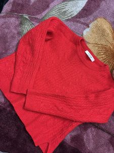 Coral Textured Pullover