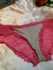 Pink Lace Hipster Panties