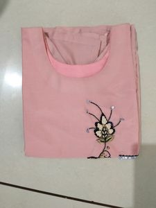 Baby Pink Handwork Kurti
