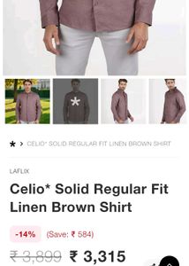 Celio Linen Men&#39;s Shirt