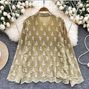 New Embroidery Brown Shirt