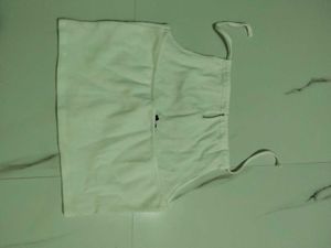 People By Pantaloons White Halter Neck Crop Top
