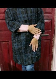 Stylish Plaid Coat