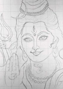 Shiv Ji Outline Drawing