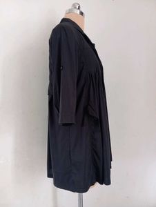 Black Button-Down Tunic