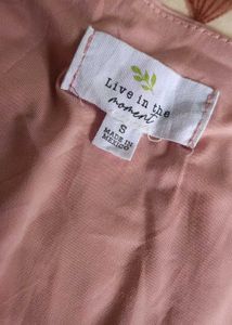 Ruched Front Peach Crop Top