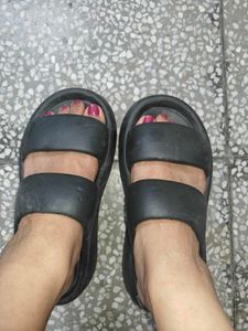 Black Platform Slides