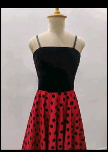 Diwali 🎇 Sale Retro Polka Dot Swing Dress