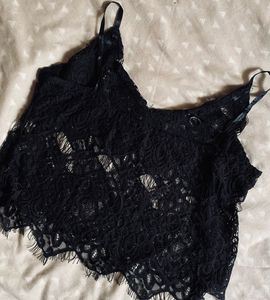 Black Lace Cami Top