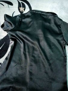 SSS black satin shirt