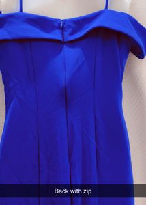 Royal Blue off shoulder/ drop shoulder Dress