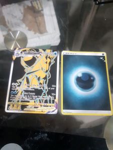 Pokemon Cards Golden Black Calyrex And Energy