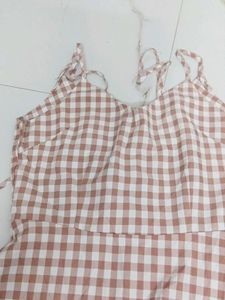 Brown Gingham Sundress