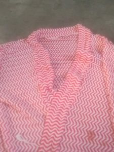 Pink Zig-Zag Print Blouse