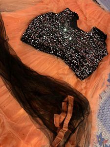 Peach Lehenga Choli Set