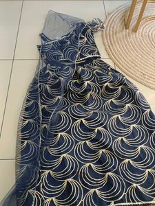 Navy &amp; Gold Abstract Two-Piece Set