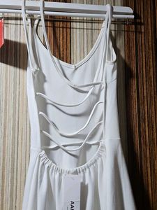 White Sleeveless Skater Dress