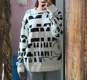 Patterned Knit Sweater