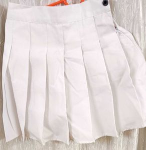 White korean mini skirt