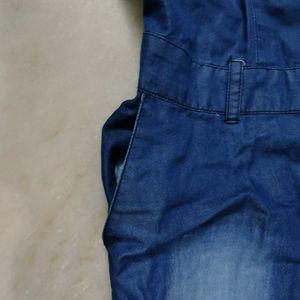 Girls Stylish Denim Jumpsuit