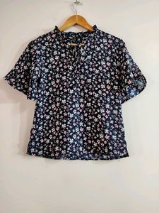 Women Dark Blue Printed Top