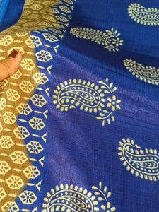 Silk Paisley Print Saree