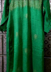 NEW UNUSED VICHITRA SILK Emerald Green Kurta