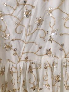 Elegant White Anarkali Suit Set