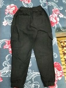 Black Cargo Joggers