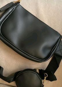 Trendy Aesthetic Sling Bag With A Small Pouch !