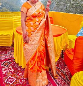 Mustard Silk Saree