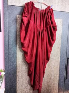 Stitched Designer Maroon &amp; Gold Sequins Suit Set