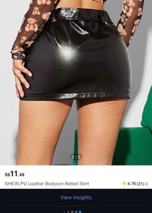 Shein Leather Skirt