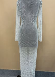 Heavy Fishnet Dress With Full Stone Work