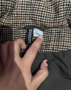 H&amp;M Plaid Cropped Puffer Vest