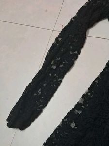 Black Lace Long Sleeve Dress
