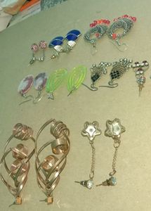 Combo Of 9 Long Earrings